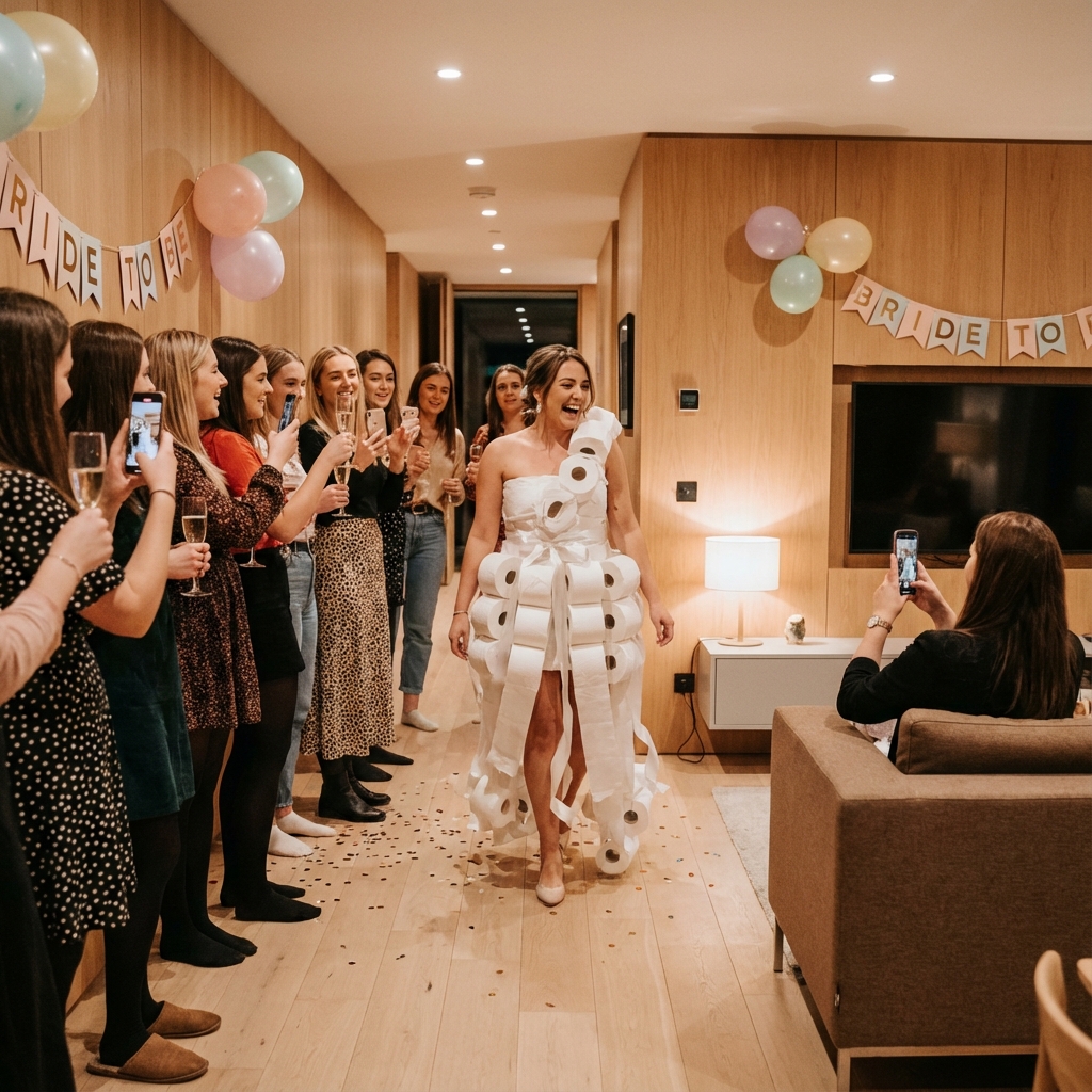 4. The "Toilet Paper Couture" Challenge - Hen Party Game