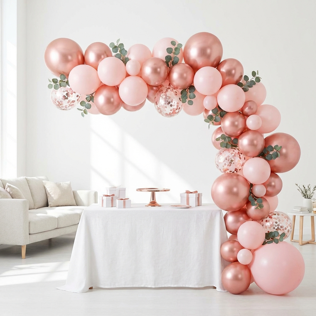 Rose Gold Hen Party Balloon Arch Kit