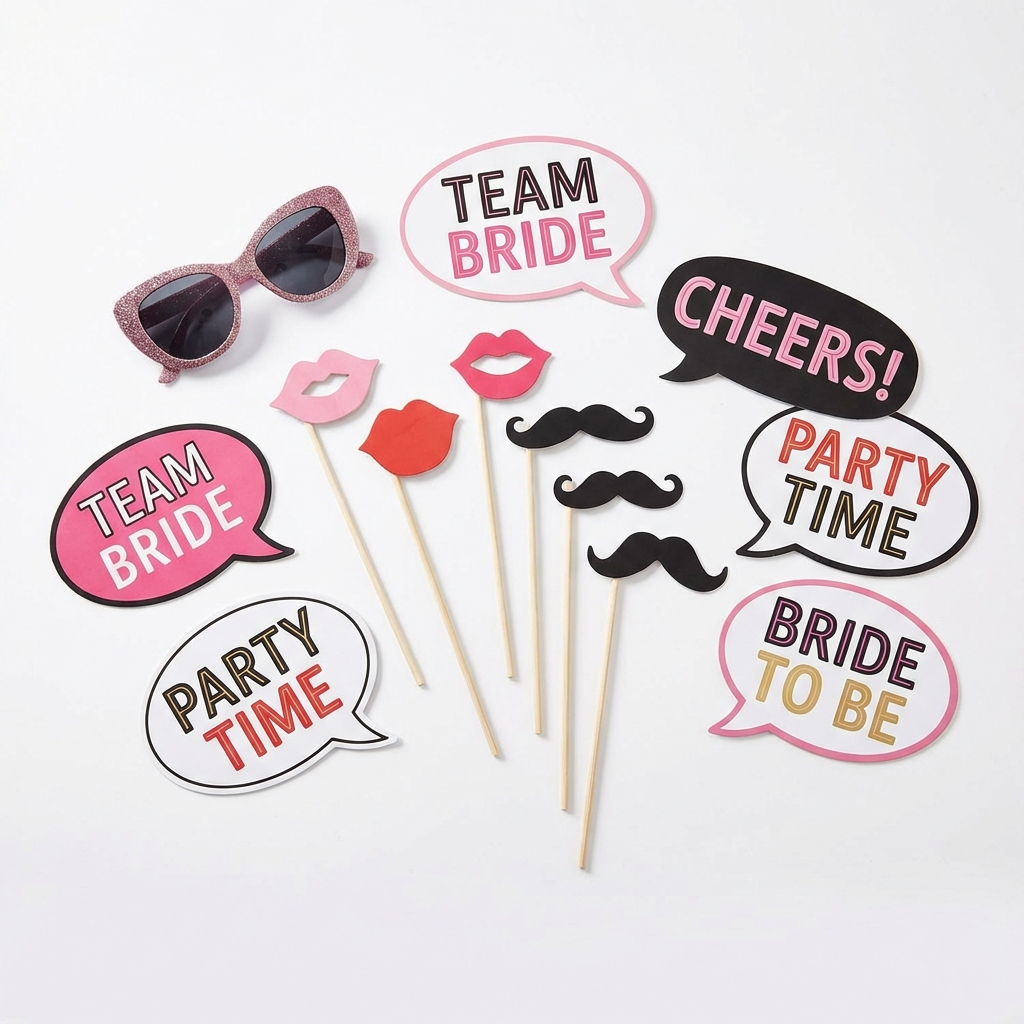 Team Bride Photo Props (20 Pack)